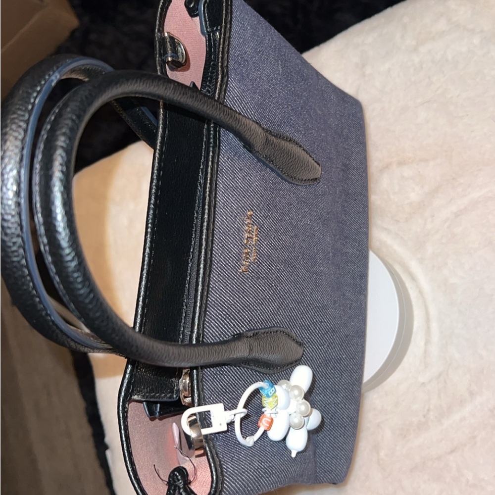 🔥 Kate Spade DENIM New York EVA DENIM SMALL ZIP TOP SATCHEL/CROSSBODY - Picture 6 of 15